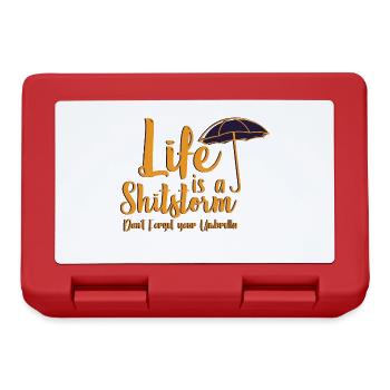 Life is a shitstorm - Brotdose - Rot - Vorne