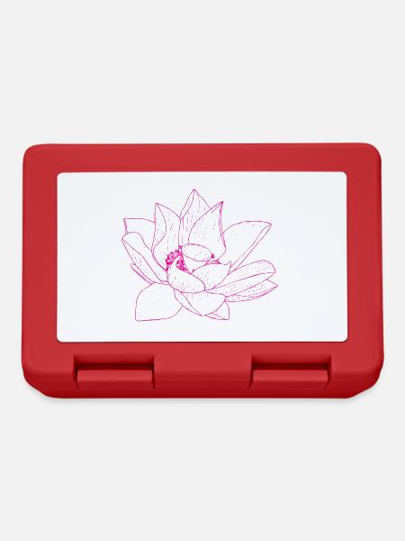 Fleur de lotus - Boîte à goûter - rouge