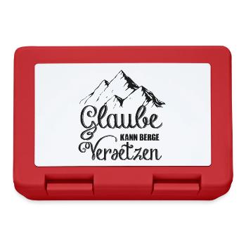 Glaube - Brotdose - Rot - Vorne
