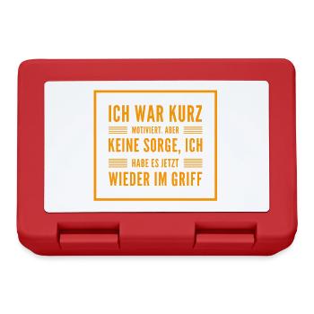 ich war kurz motiviert - Brotdose - Rot - Vorne