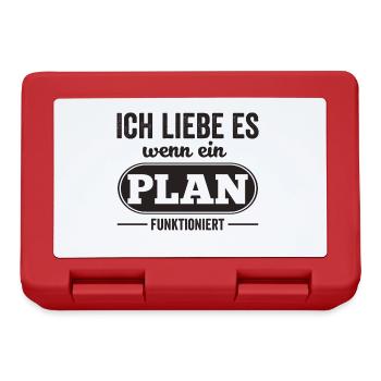 Ich liebe es, wenn ein Plan funktioniert! - Brotdose - Rot - Vorne