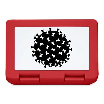 Flu virus COVID, coronavirus cell COVID 19 - Lunchbox - red - Front