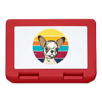 Design rétro Chihuahua pour cadeau amoureux des chiens - Boîte à goûter - rouge - Devant
