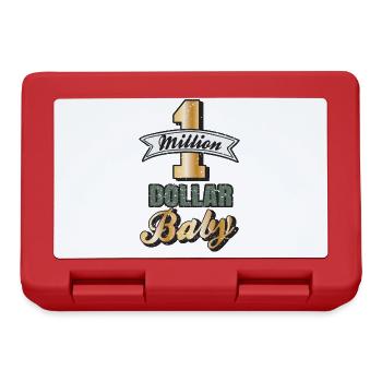 1 Million Dollar Baby Cash Geld Gold Geschenk Idee - Brotdose - Rot - Vorne