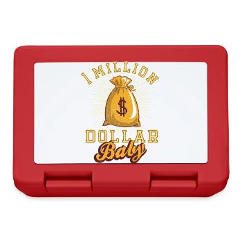 1 Million Dollar Baby Cash Geld Gold Geschenk Idee - Brotdose - Rot - Vorne