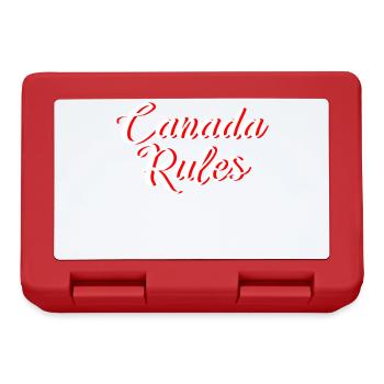 CANADA RULES - Brotdose - Rot - Vorne