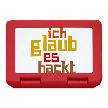 Ich Glaub Es Hackt - Brotdose - Rot - Vorne
