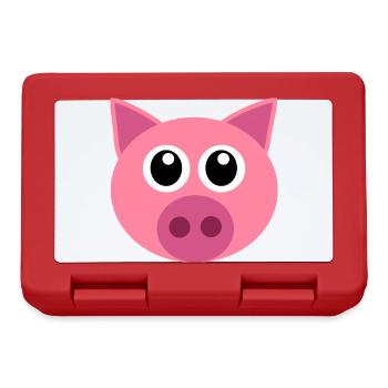 Pig face piggy animal costume gift - Lunchbox - red - Front