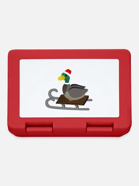 Ente - Brotdose - Rot
