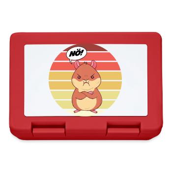 Hamster Nö Sunset Nein Lustiger Spruch Geschenk - Brotdose - Rot - Vorne