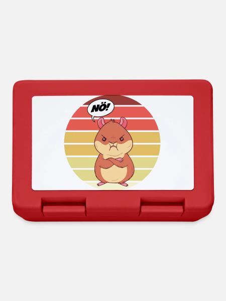 Hamster Nö Sunset Nein Lustiger Spruch Geschenk - Brotdose - Rot