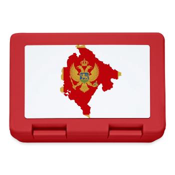 Montenegro Flagge Landkarte Fahne - Brotdose - Rot - Vorne