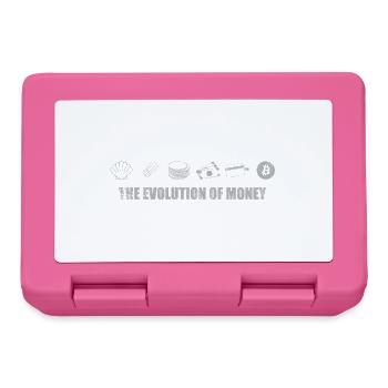 The Evolution of Money Bitcoin Kryptowährung BTC - Brotdose - Pink - Vorne
