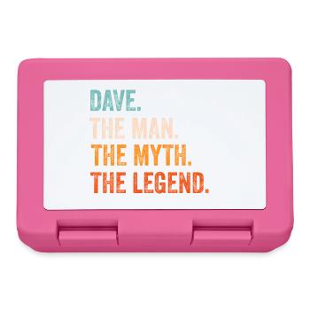 Dave The Man The Myth The Legend First Name Dave - Lunchbox - pink - Front