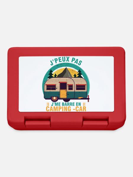 Je Peux Pas Je Me Barre En Camping Car - Boîte à goûter - rouge