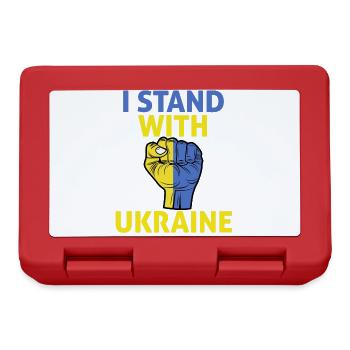 Je suis avec l’Ukraine, je soutiens l’Ukraine - Boîte à goûter - rouge - Devant