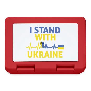 I Stand With Ukraine heartbeat Ukraine - Lunchbox - red - Front