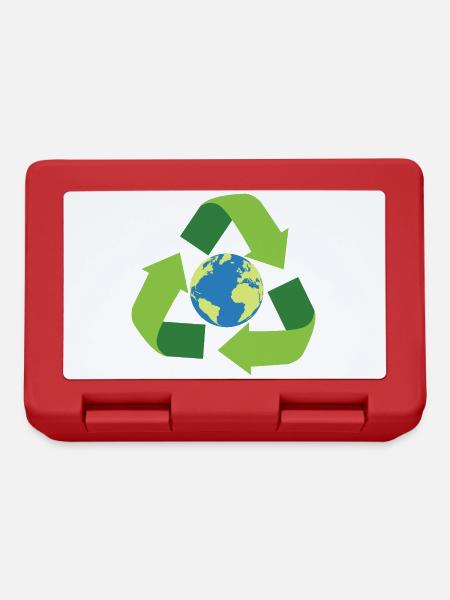 Journée mondiale du recyclage 18 mars - Boîte à goûter - rouge
