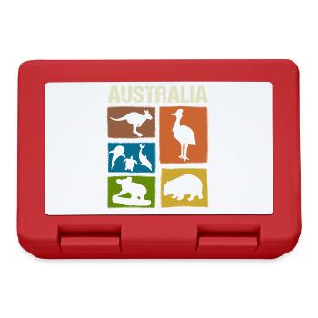 Australian Animals - Lunchbox - red - Front