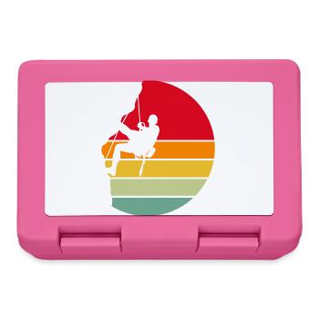 grimpeur cadeau escalade bloc alpinisme montagne - Boîte à goûter - rose - Devant