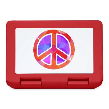 Colored peace symbol - Lunchbox - red - Front