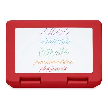 Délivré Libéré Retraité Je ne travaillerai plus - Boîte à goûter - rouge - Devant