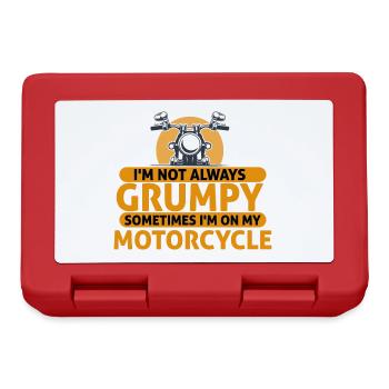 Pas toujours grincheux Parfois je suis sur ma moto - Boîte à goûter - rouge - Devant