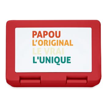 Papou l'orginal Le Vrai L'unique - Boîte à goûter - rouge - Devant