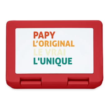 Papy l'orginal Le Vrai L'unique - Boîte à goûter - rouge - Devant