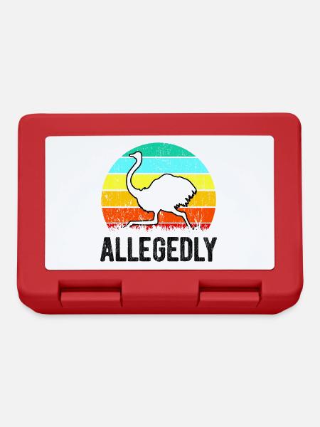 Prétendument Ostrich Retro Ostrich Lover Gift Idea - Boîte à goûter - rouge