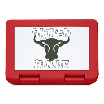 Der Aktien Bulle für Börsenfans - Brotdose - Rot - Vorne