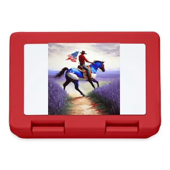 Cow-boy - Boîte à goûter - rouge - Devant