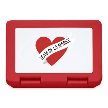 Team La mariée cœur rouge et ruban - Boîte à goûter - rouge - Devant