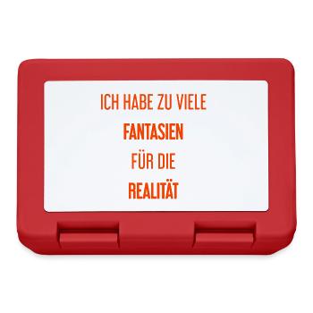 Fantasien für die Realität - Hier entsteht Magie! - Brotdose - Rot - Vorne