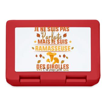 pas parfaite mais je suis ramasseuse des Girolles - Boîte à goûter - rouge - Devant
