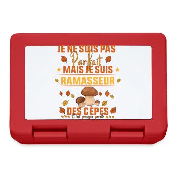 pas parfait mais je suis ramasseur des cèpes - Boîte à goûter - rouge - Devant