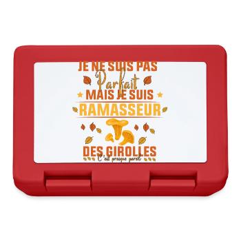 pas parfait mais je suis ramasseur des Girolles - Boîte à goûter - rouge - Devant