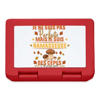 parfaite mais je suis ramasseuse des cèpes - Boîte à goûter - rouge - Devant