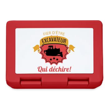 EXCAVATEUR - Boîte à goûter - rouge - Devant