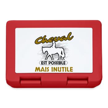 Cheval Cavalier - Boîte à goûter - rouge - Devant