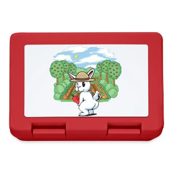 gardener, horticulture, harvest, vegetable, rabbit, rodent, gardener - Lunchbox - red - Front