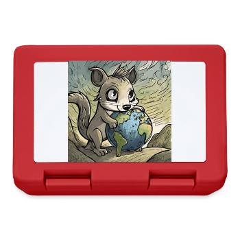 Cute Anime Design - Lunchbox - red - Front