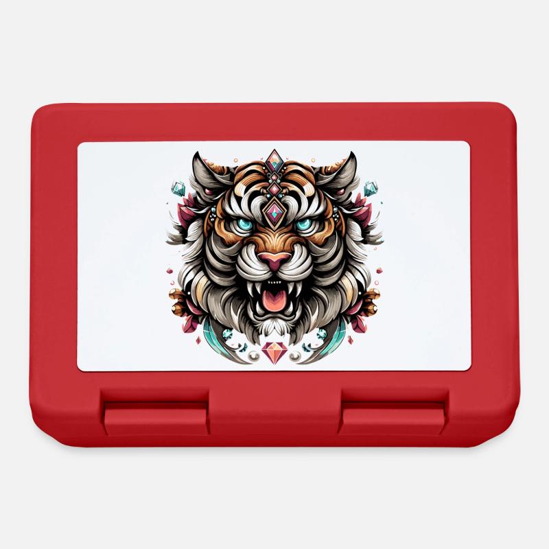 Majesté des pierres précieuses du tigre - Boîte à goûter - rouge