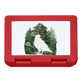 Forest nature wilderness raven crow bird trees - Lunchbox - red - Front