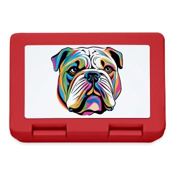 Portrait of a beautiful bulldog - Lunchbox - red - Front