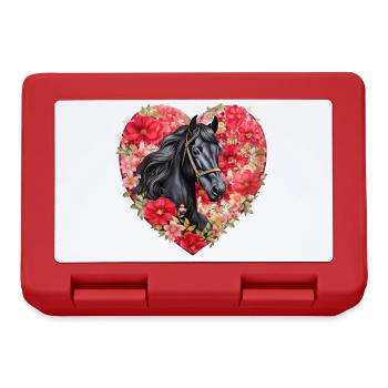 Cheval frison - Boîte à goûter - rouge - Devant