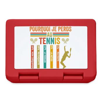 Tennis Pourquoi Je Perds Au Tennis - Boîte à goûter - rouge - Devant