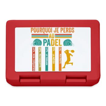 Padel Pourquoi Je Perds Au Padel - Boîte à goûter - rouge - Devant