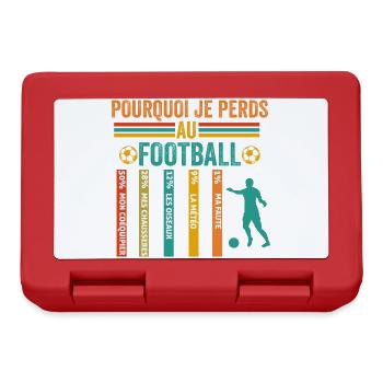 Football Pourquoi Je Perds Au Football - Boîte à goûter - rouge - Devant