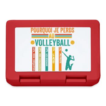 volleyball pourquoi je perds au volleyball - Boîte à goûter - rouge - Devant